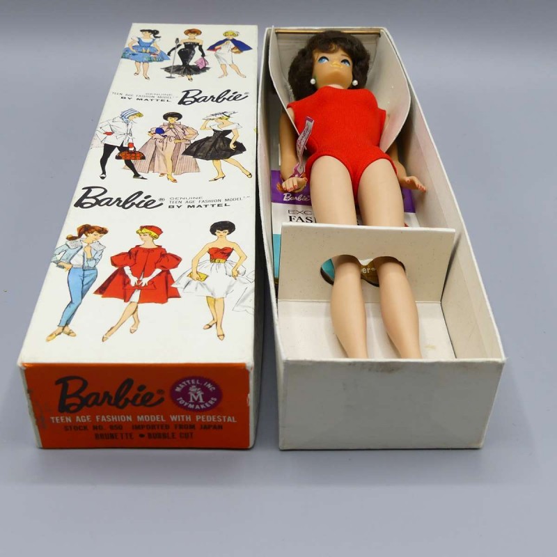 Sidepart Bubblecut Barbie doll from 1965 MIB with wrist tag!